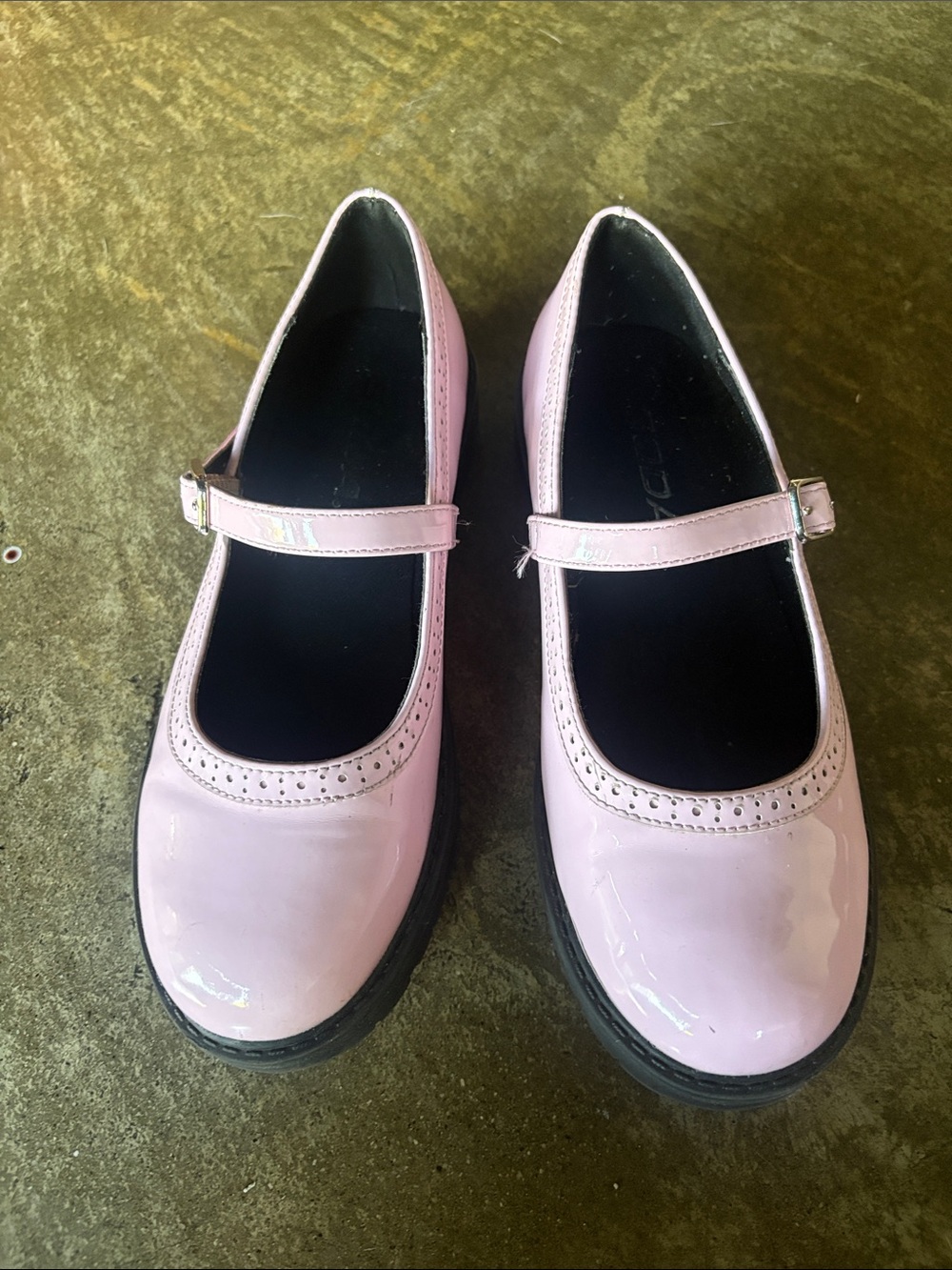 Soda Pink Patent Mary Jane Dress Shoes with Buckle Strap